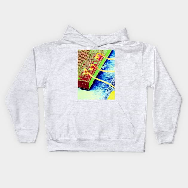 False-colour SEM of an integrated circuit. (T370/0573) Kids Hoodie by SciencePhoto